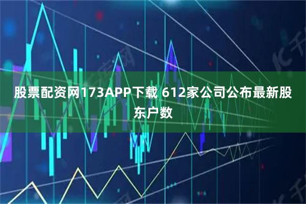 股票配资网173APP下载 612家公司公布最新股东户数
