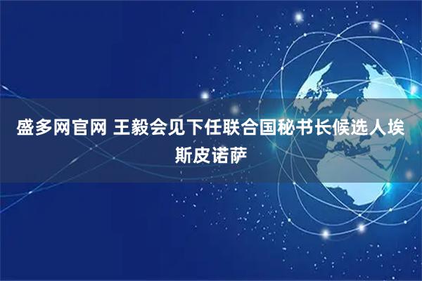 盛多网官网 王毅会见下任联合国秘书长候选人埃斯皮诺萨